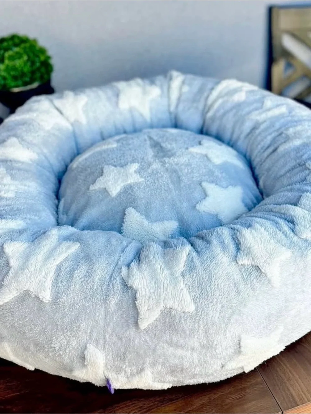 BEDSURE LARGE SIZE GREY STARS PET BED 🌟